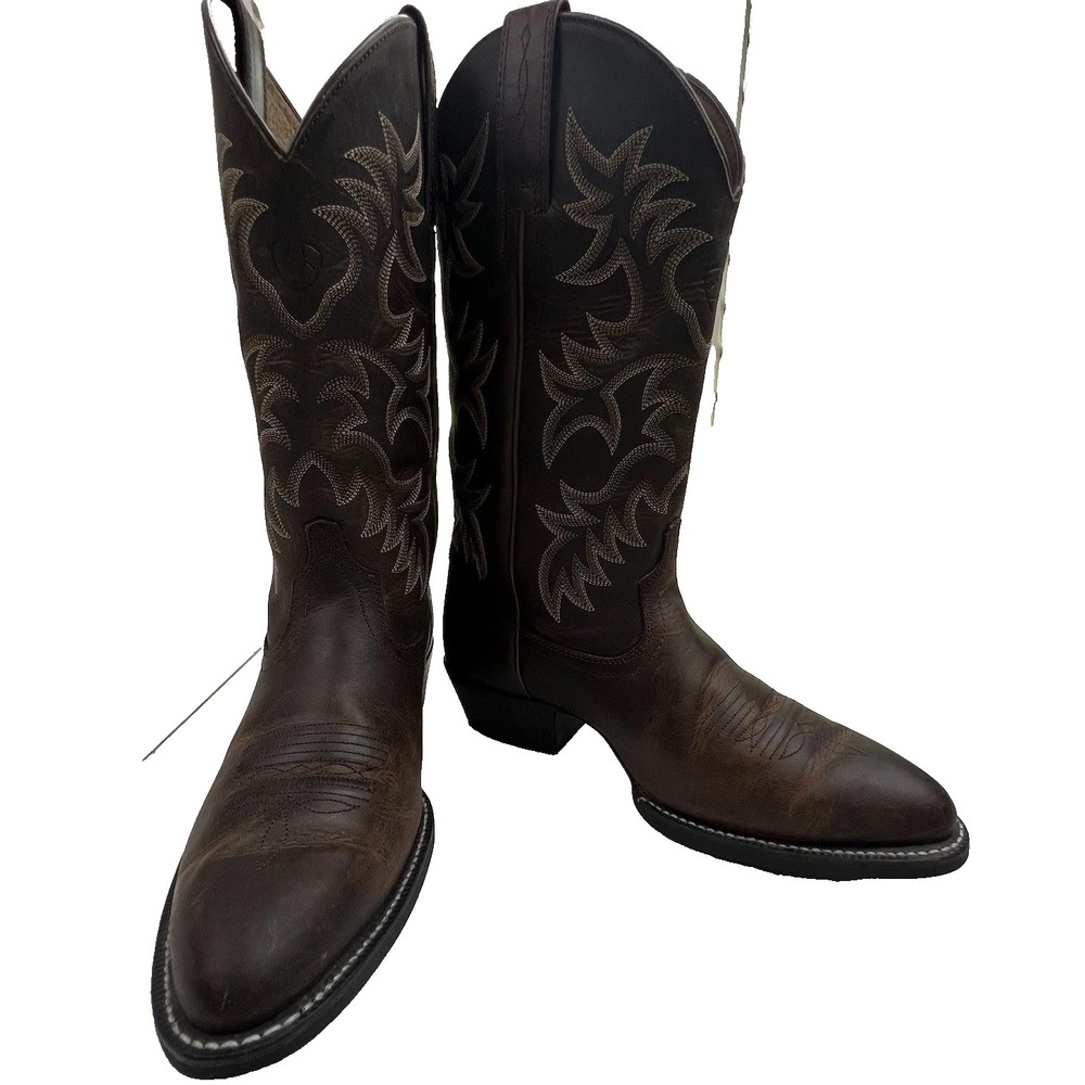 Ariat 34725 Distressed Brown Leather Cowboy Western Boots Men's sz 8‎ D